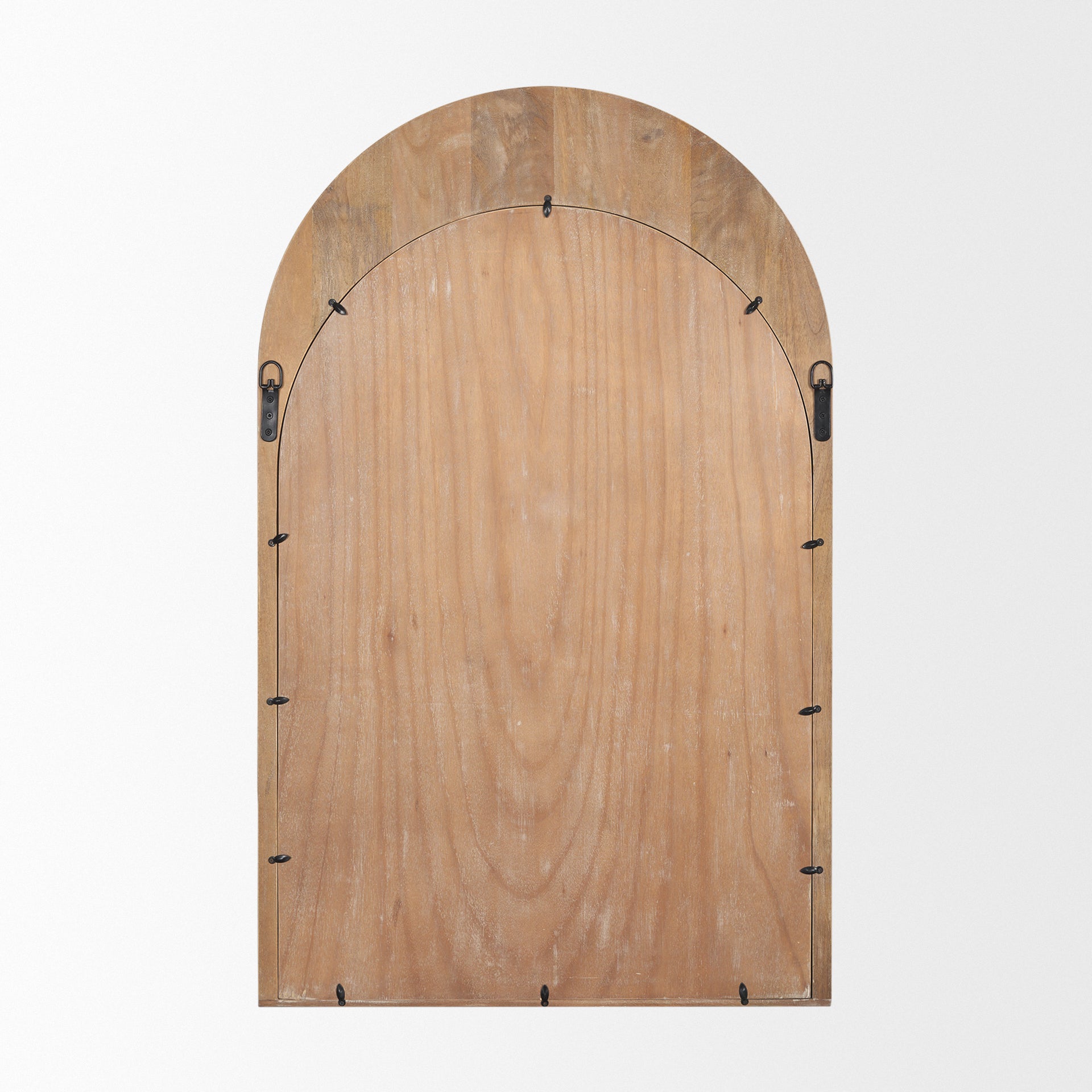 Celeste Light Brown Wood Medium Arched Mirror - Central Designs