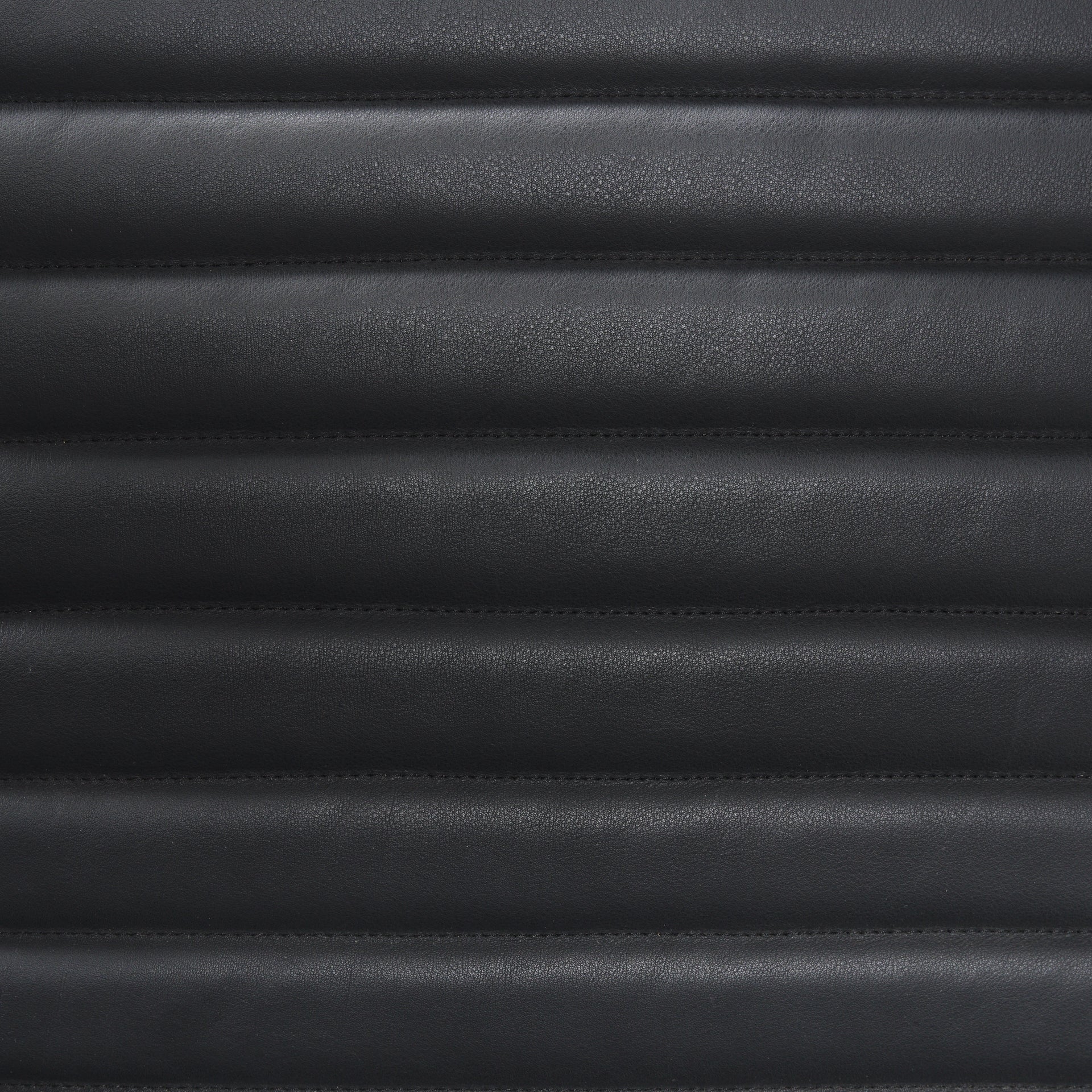 Grosjean Black Leather w/ Black Metal Frame Accent Chair - Central Designs