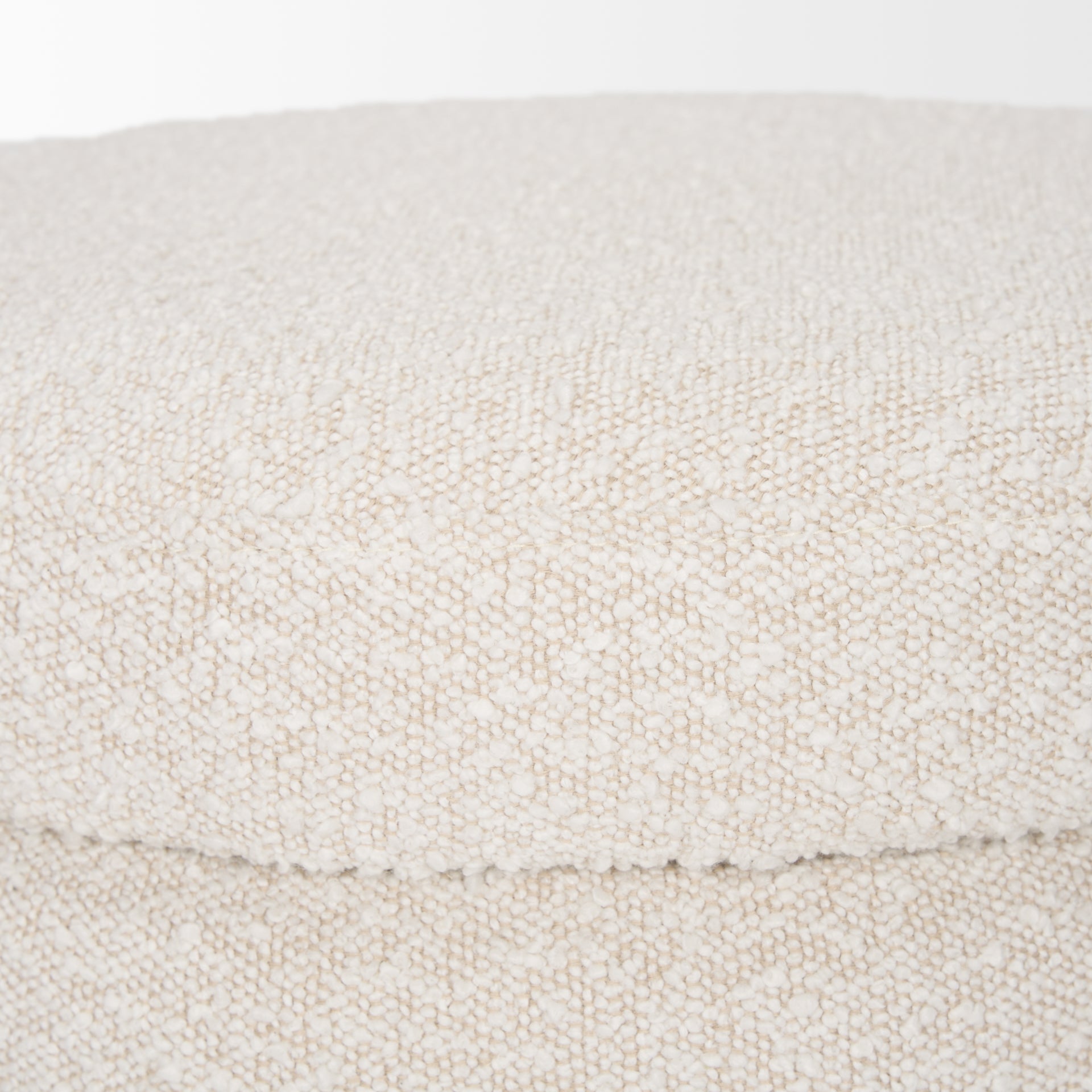 Elise Cream Boucle Upholstered Storage Ottoman - Central Designs