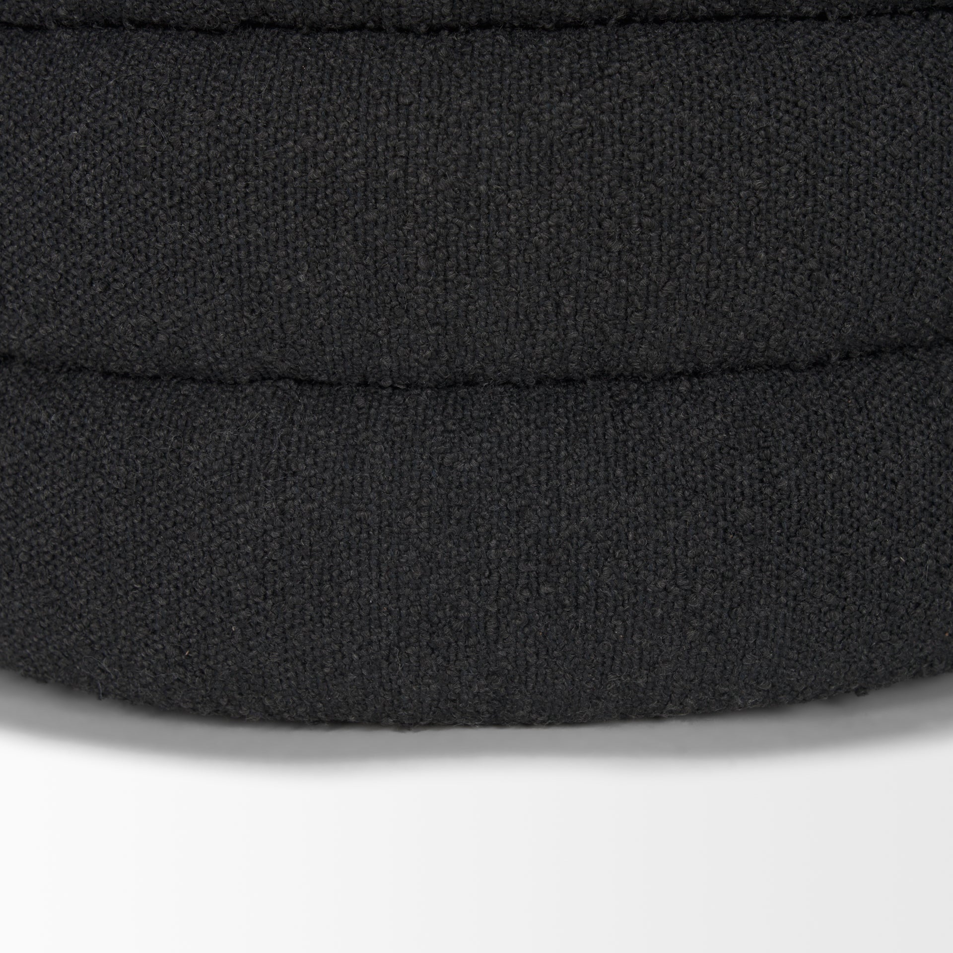 Elise Black Boucle Upholstered Storage Ottoman - Central Designs