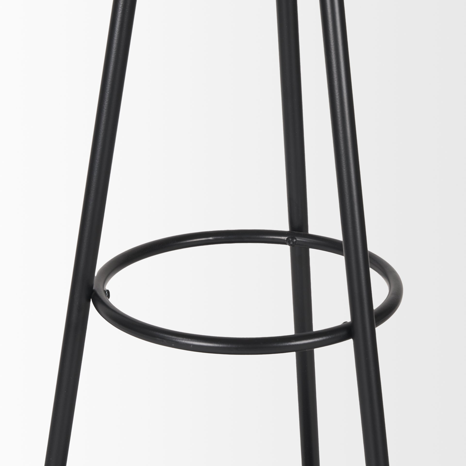 Everett Matte Black Metal w/ Two Metal Shelves Coat Rack - Central Designs