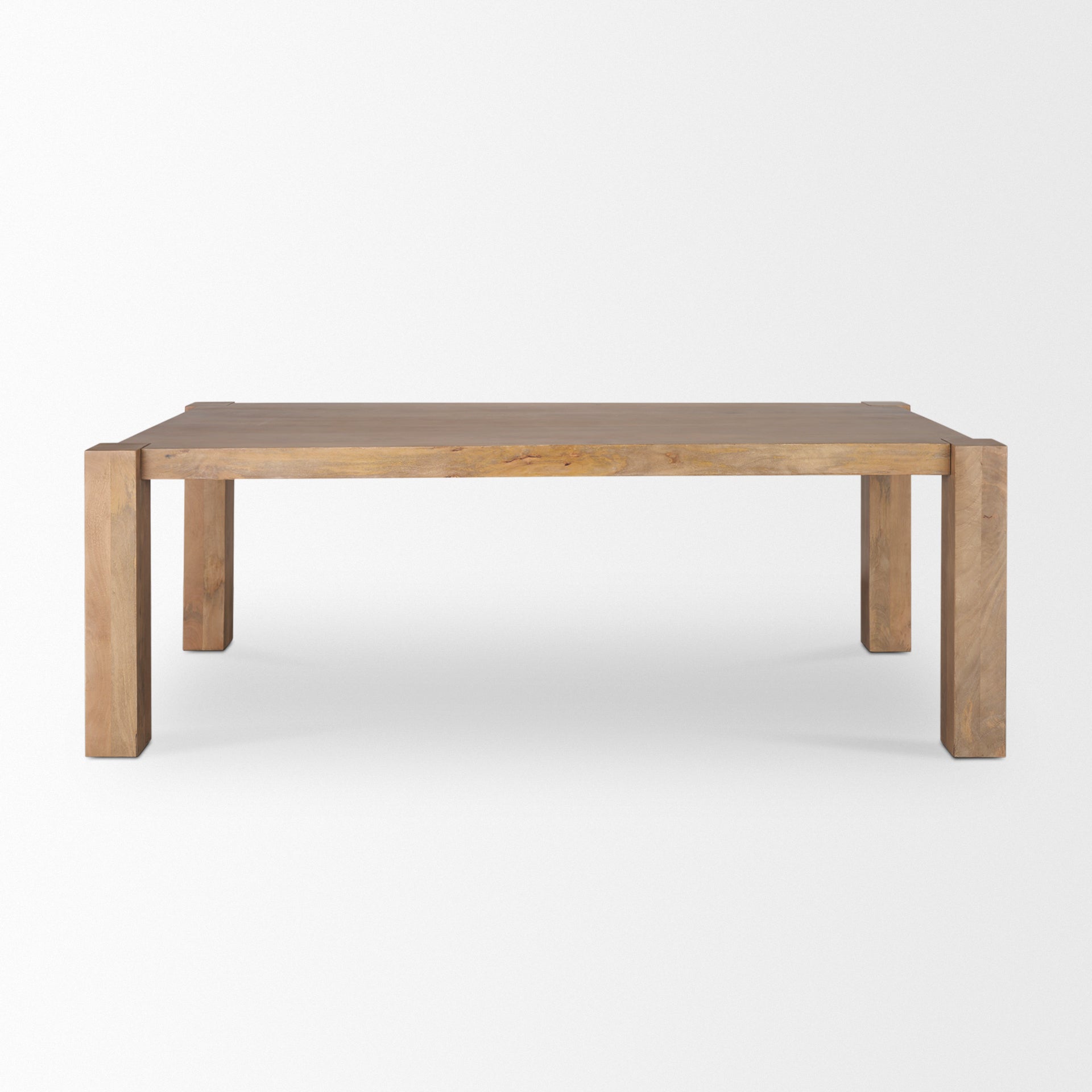 Beth Light Brown Wood Rectangular Dining Table - Central Designs