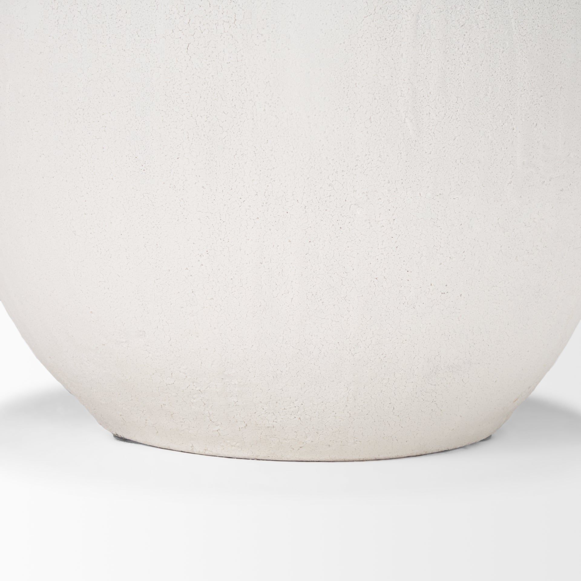 Karakum I Short White Textured Ceramic Vase - Central Designs