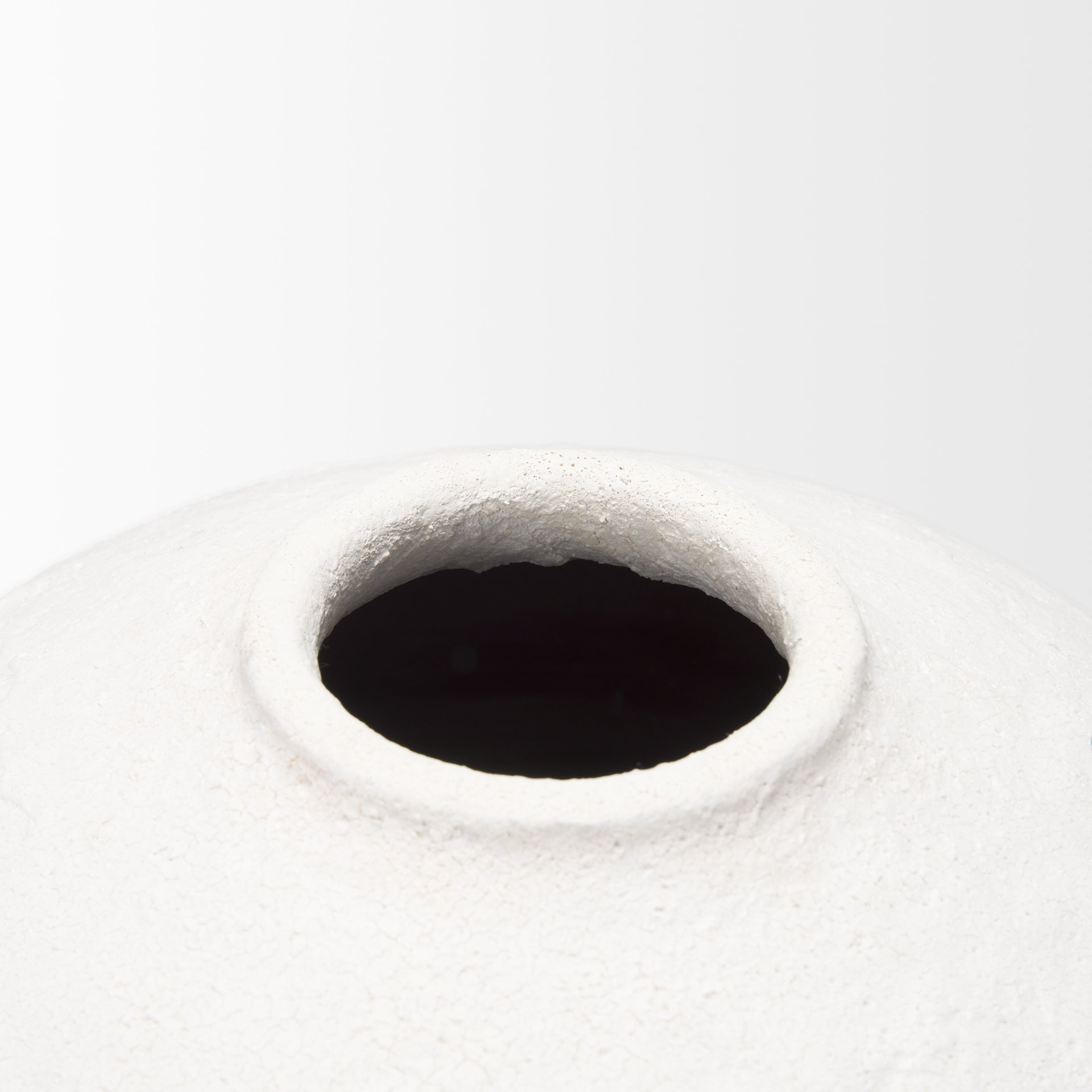 Karakum II Large White Textured Ceramic Vase - Central Designs