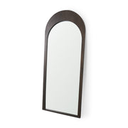 Celeste Dark Brown Wood Arched Floor Mirror - Central Designs