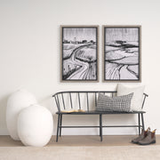 Jayden Cream w/ Black Print Linen Square Decorative Pillow Cover - Central Designs