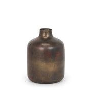 Daya Medium Antiqued Gold Metal Vase - Central Designs