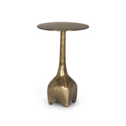 Risha Small Gold Metal Accent Table - Central Designs