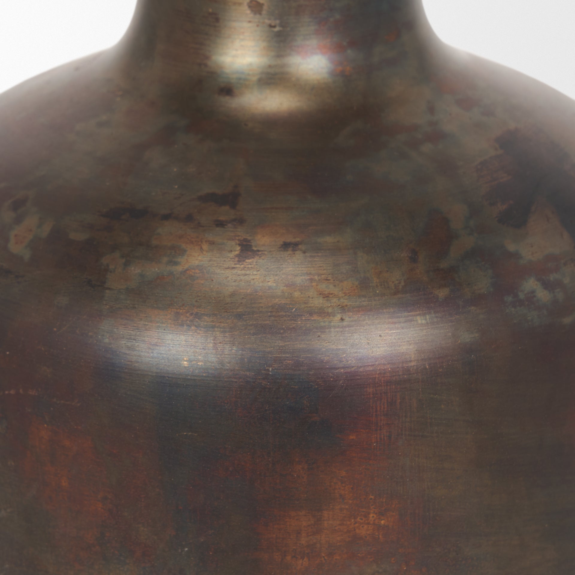 Daya Medium Antiqued Gold Metal Vase - Central Designs