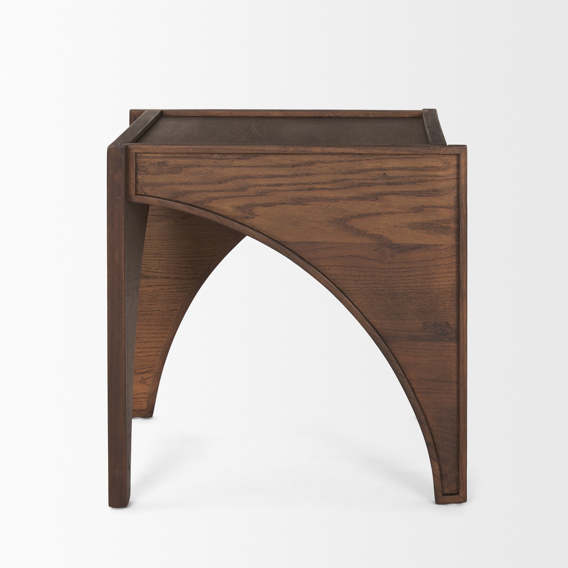 Laraya Medium Brown Wood w/ Arches End Table - Central Designs