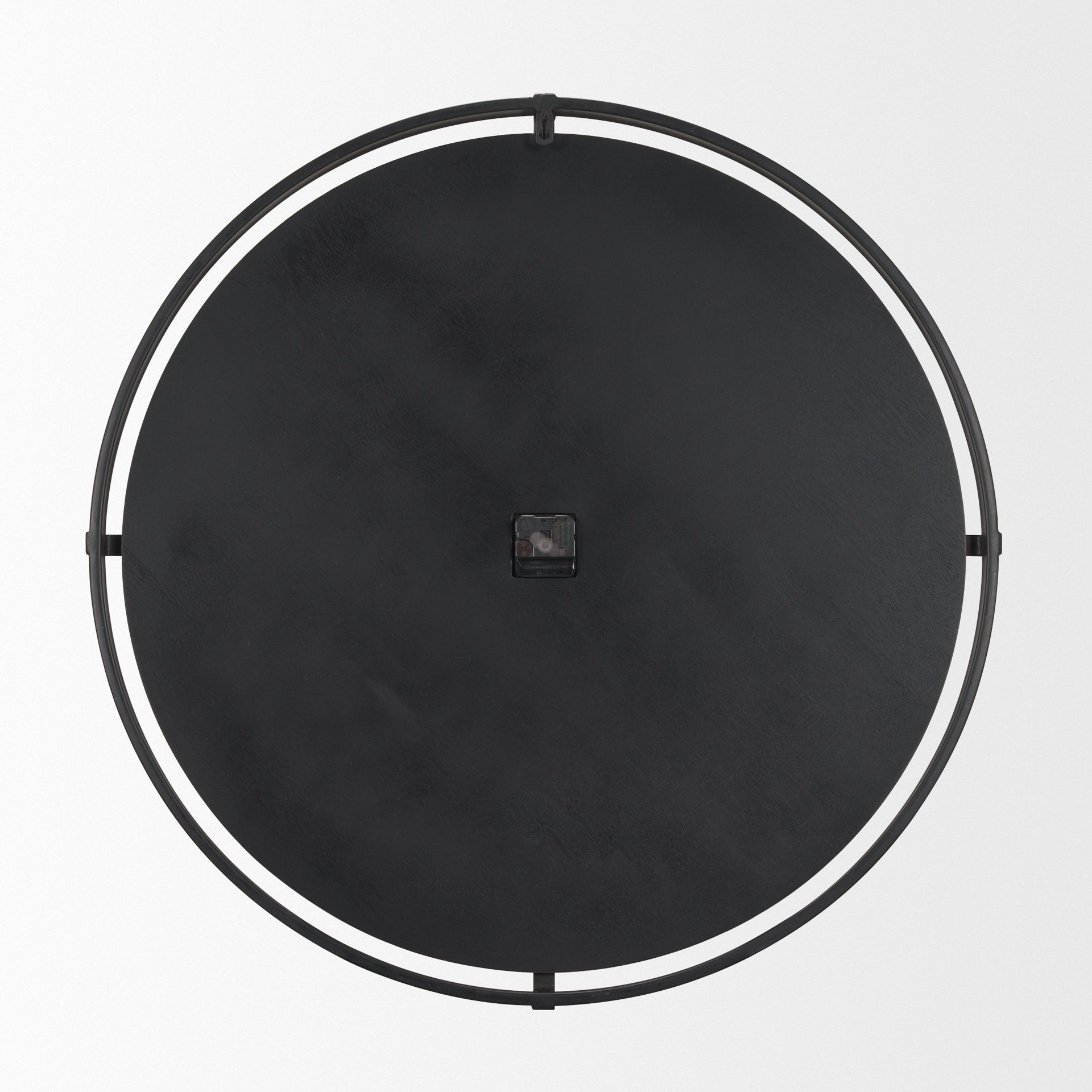 Rani Matte Black Metal w/ Wood Wall Clock - Central Designs