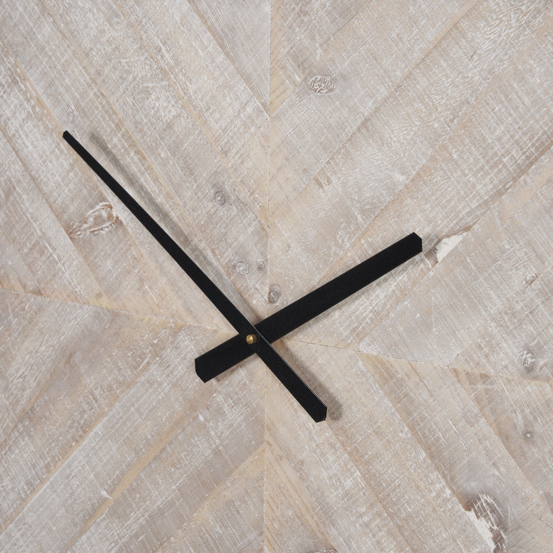 Rani Matte Black Metal w/ Wood Wall Clock - Central Designs