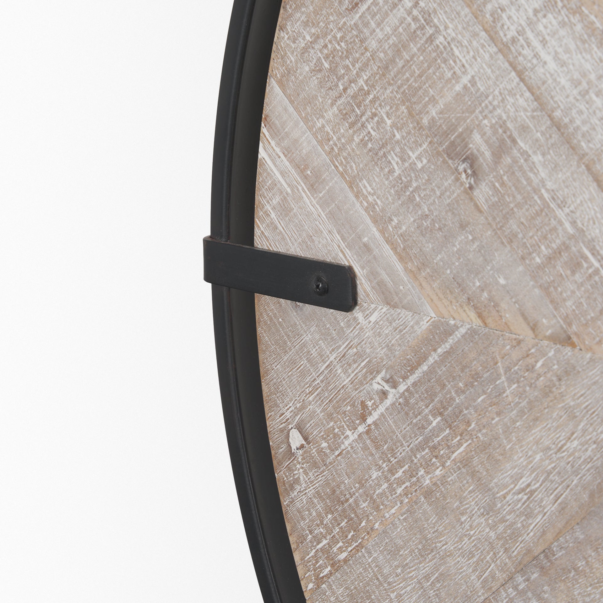 Rani Matte Black Metal w/ Wood Wall Clock - Central Designs