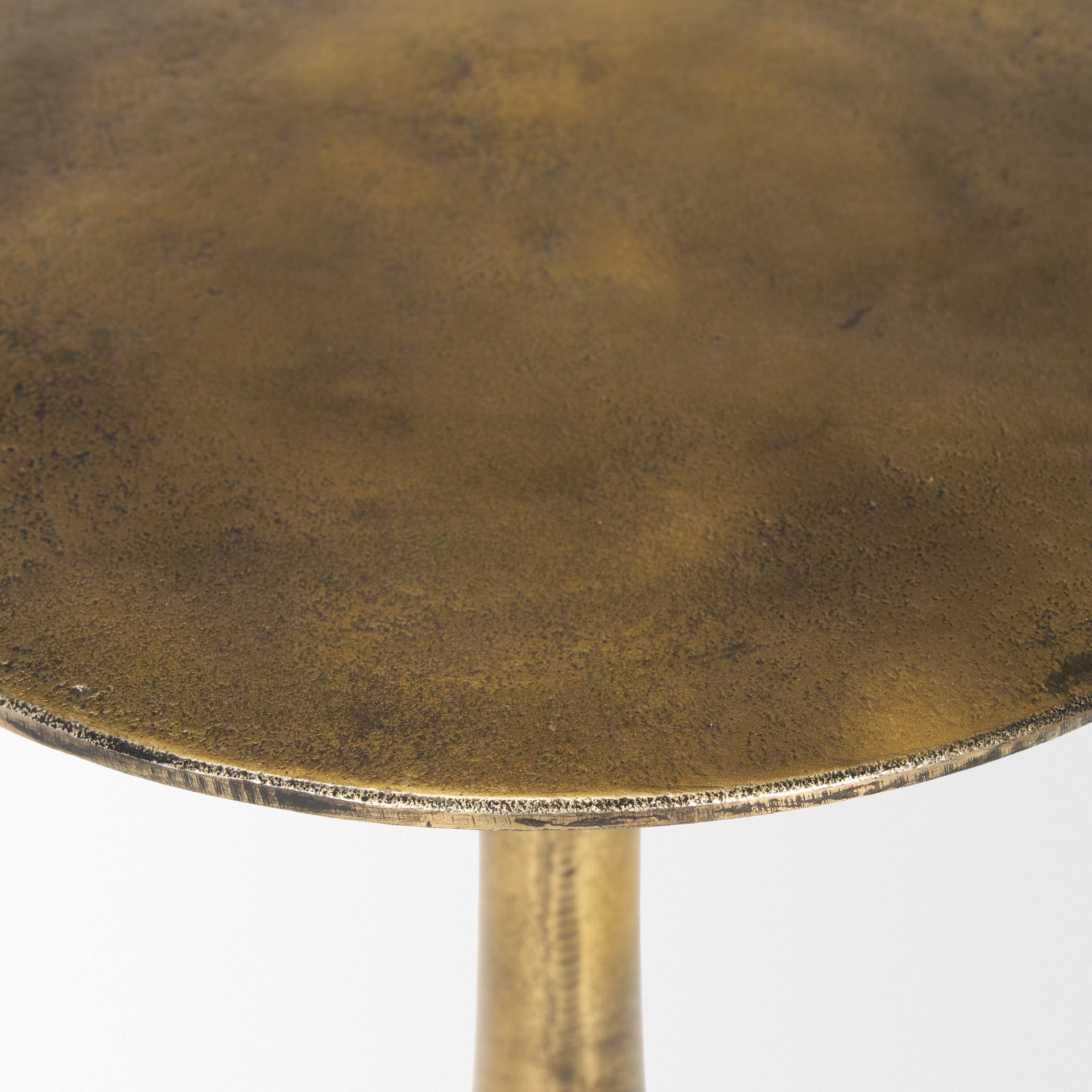 Risha Small Gold Metal Accent Table - Central Designs