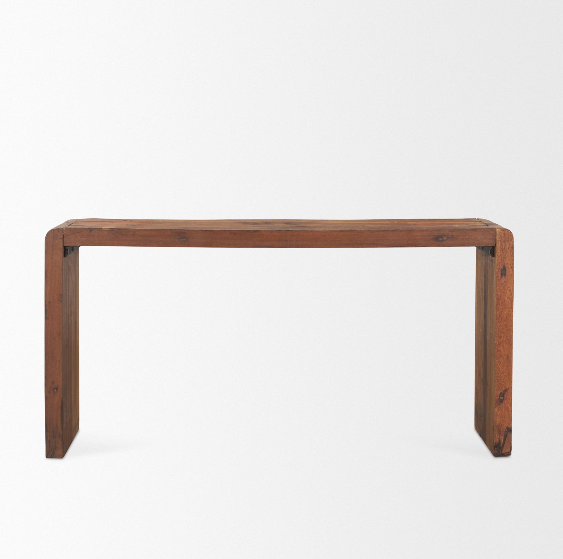 Estelle Rustic Brown Reclaimed Wood Console Table - Central Designs
