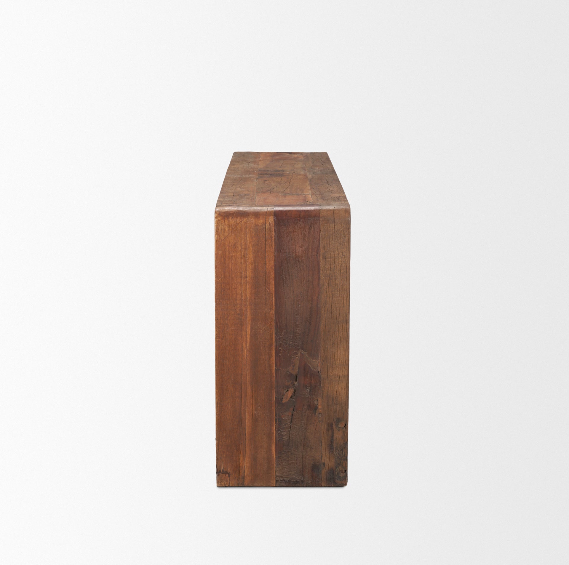 Estelle Rustic Brown Reclaimed Wood Console Table - Central Designs