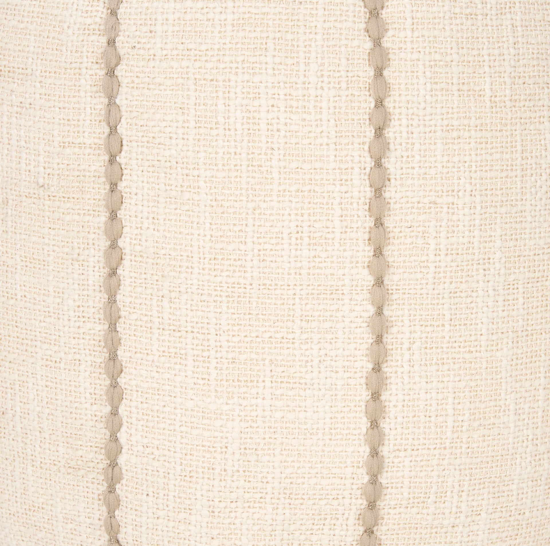 Sachi Beige w/ Stitching Pouf - Central Designs