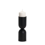Qamra Medium Black Metal Pillar Candle Holder - Central Designs