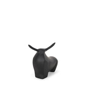 Radu Small Matte Black Metal Bull Decorative Object - Central Designs