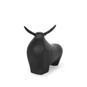 Radu Large Matte Black Metal Bull Decorative Object - Central Designs