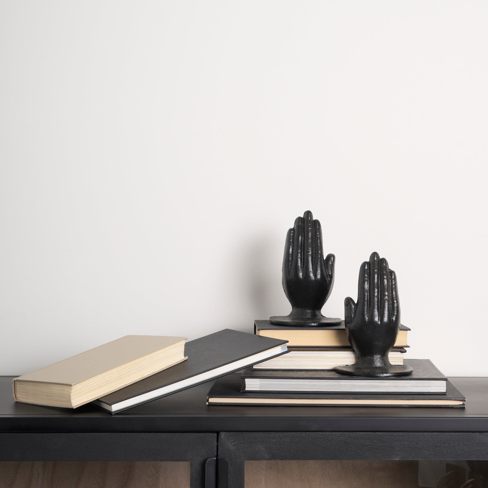 Praying Hands Bronze Cast Iron Book Ends - Central Designs