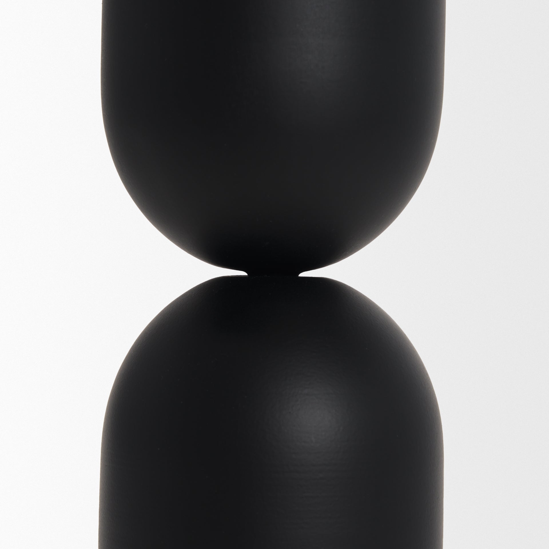 Qamra Short Black Metal Pillar Candle Holder - Central Designs
