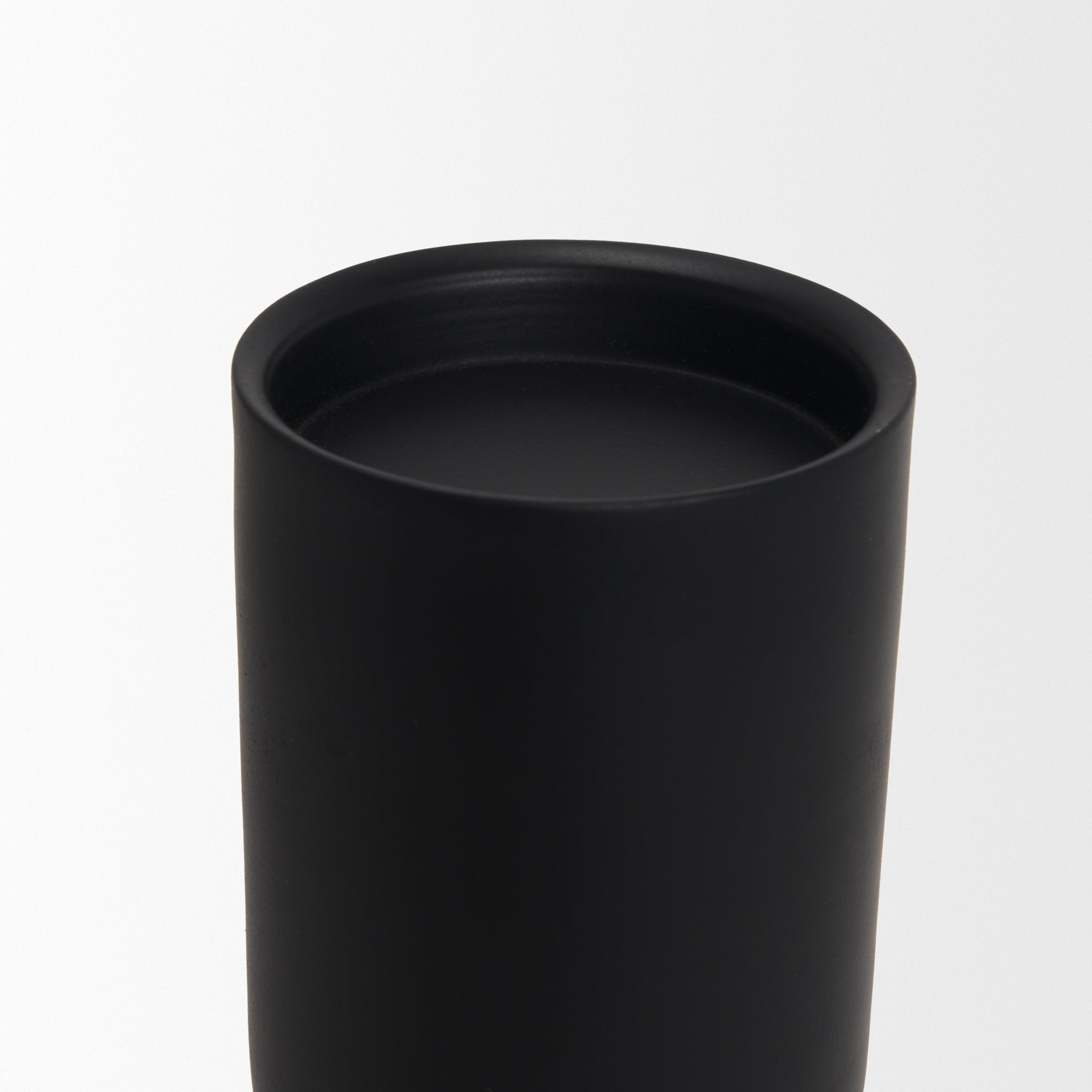 Qamra Medium Black Metal Pillar Candle Holder - Central Designs