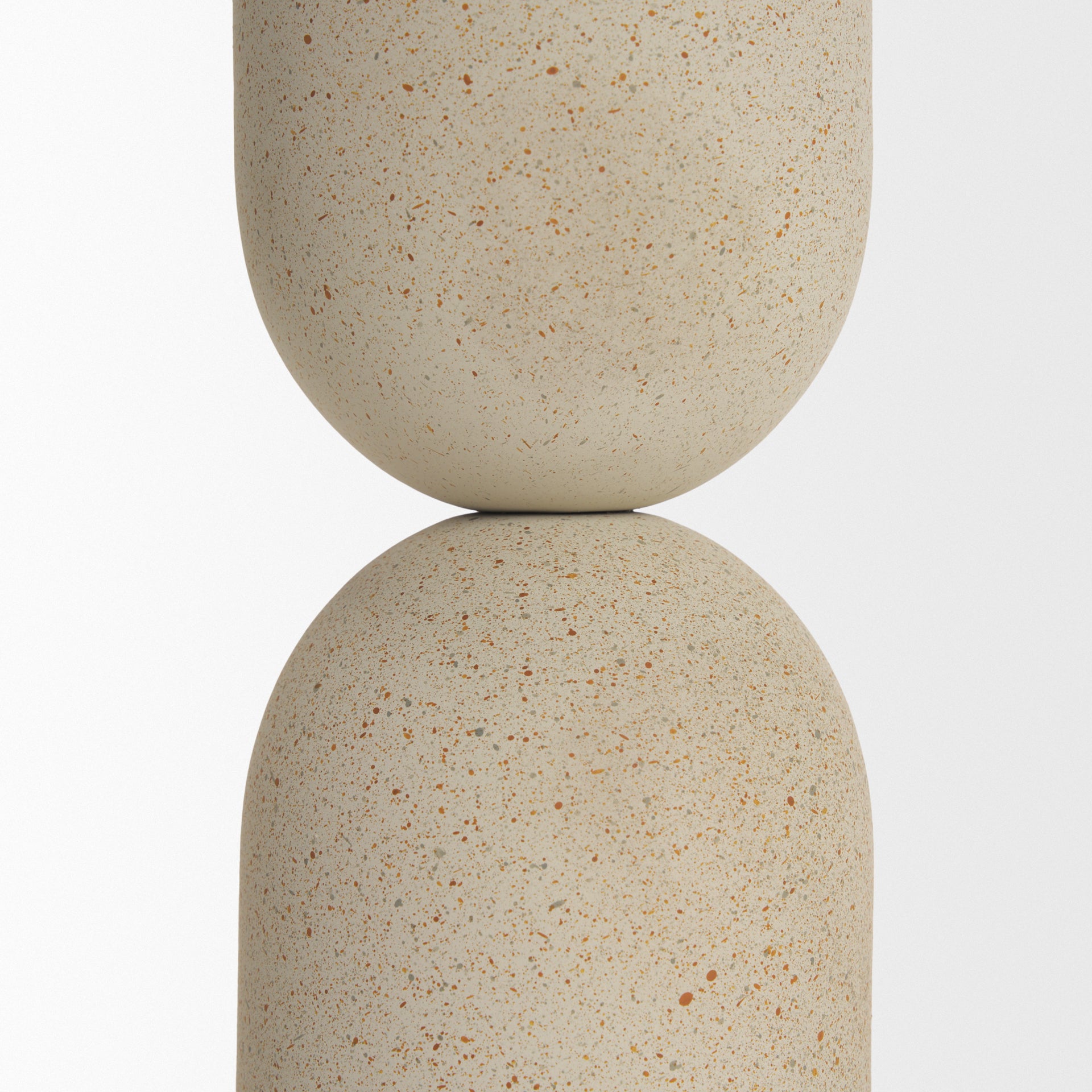 Qamra Tall Beige Textured Metal Pillar Candle Holder Candle Holder - Central Designs