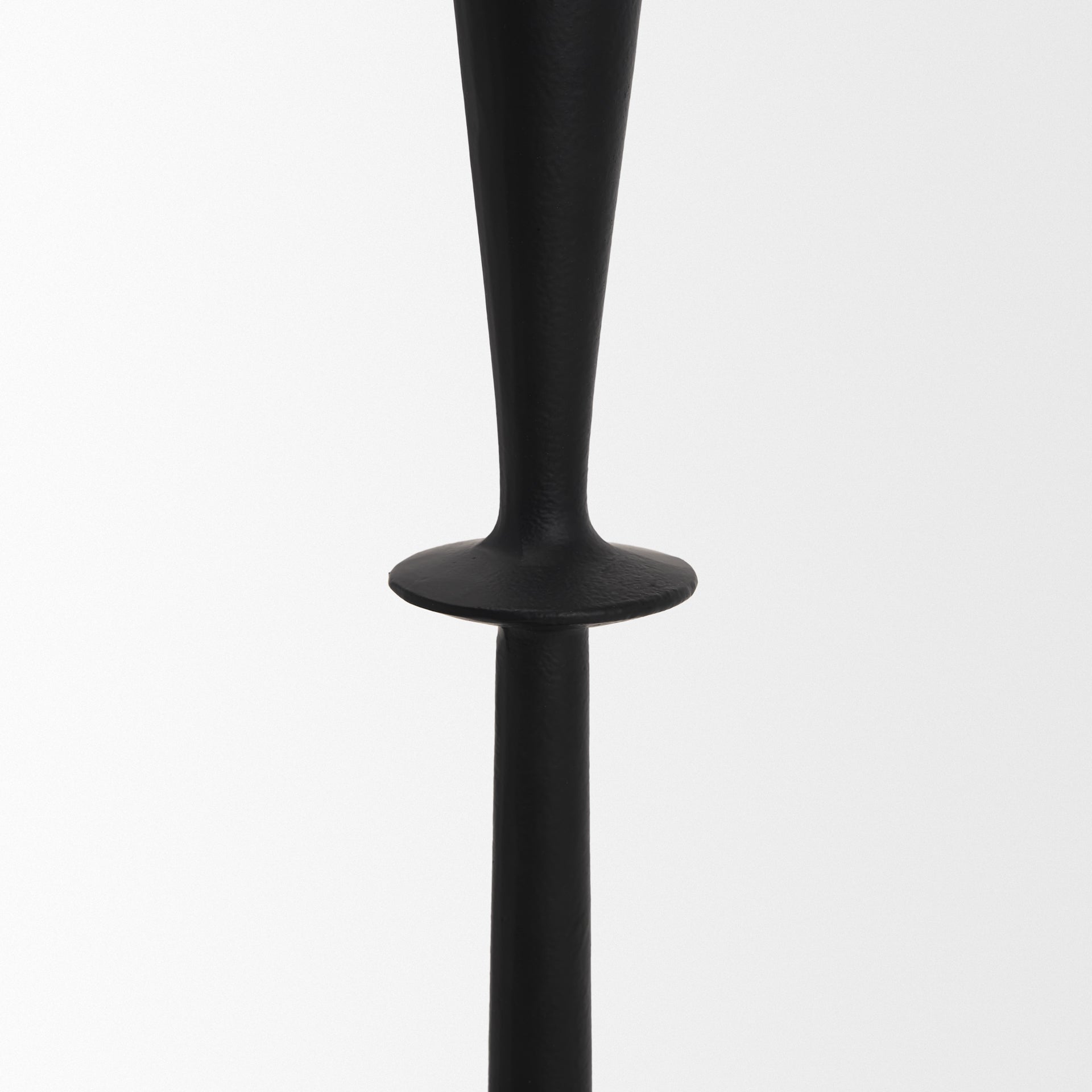 Qwin Matte Black Cast Aluminum Medium Candle Holder - Central Designs