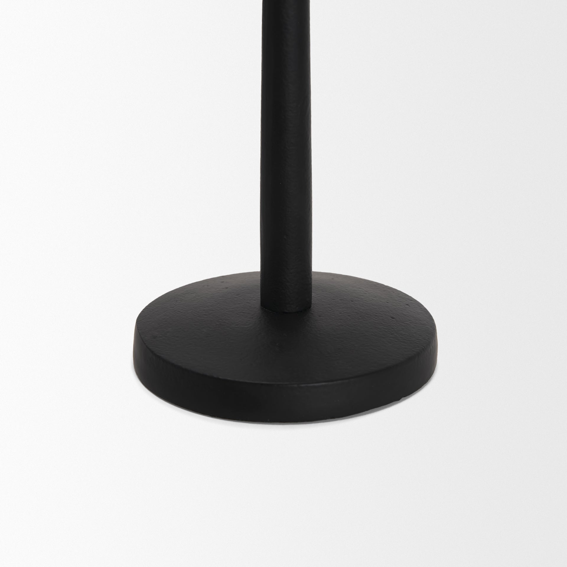 Qwin Matte Black Cast Aluminum Medium Candle Holder - Central Designs