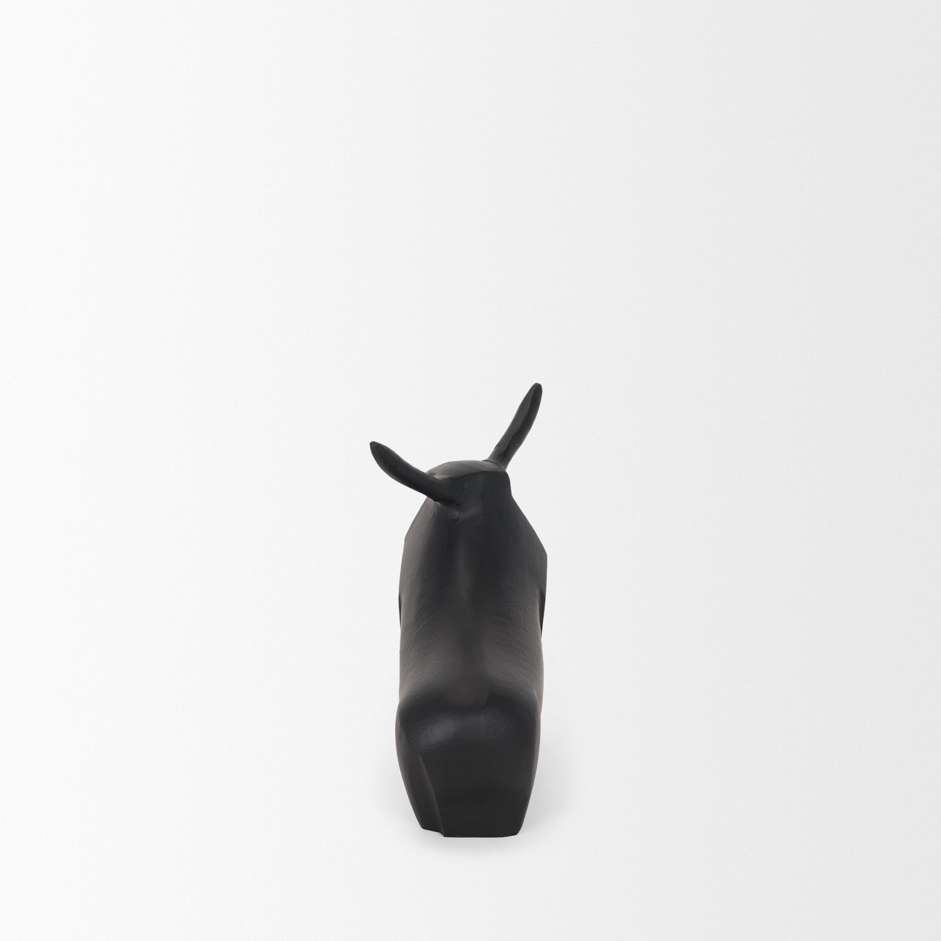 Radu Small Matte Black Metal Bull Decorative Object - Central Designs