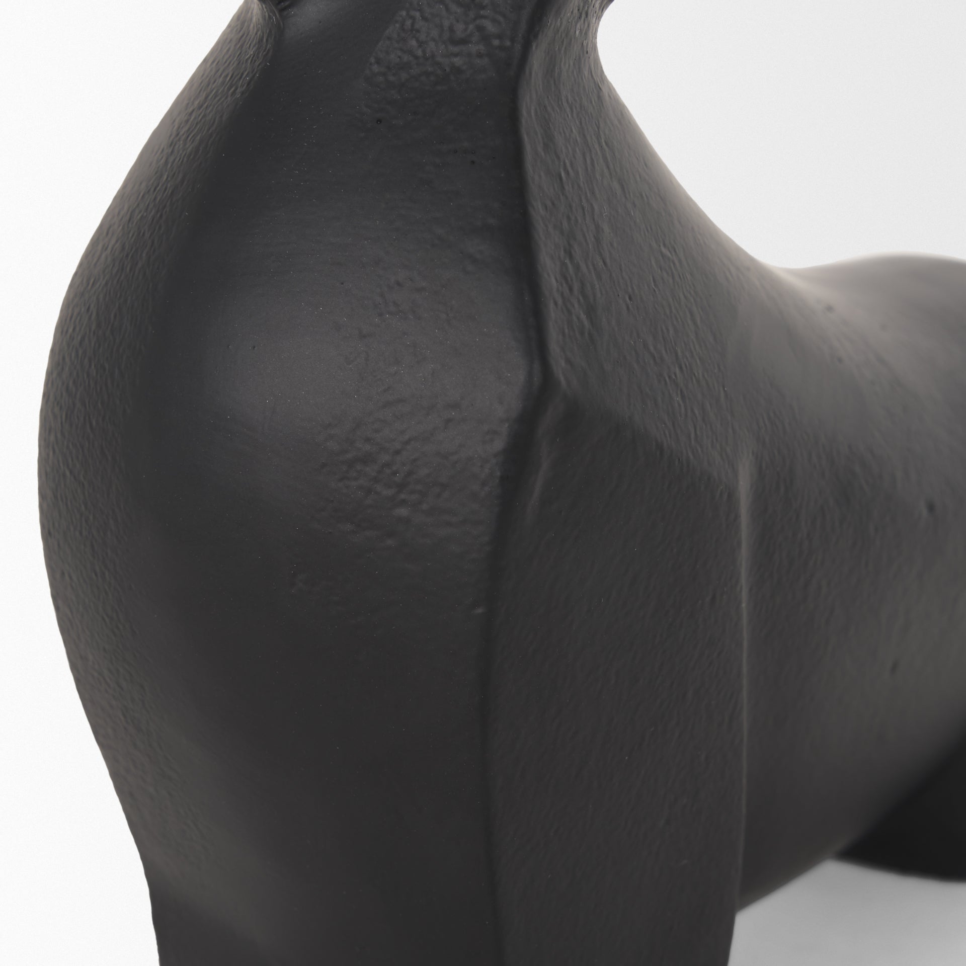 Radu Small Matte Black Metal Bull Decorative Object - Central Designs