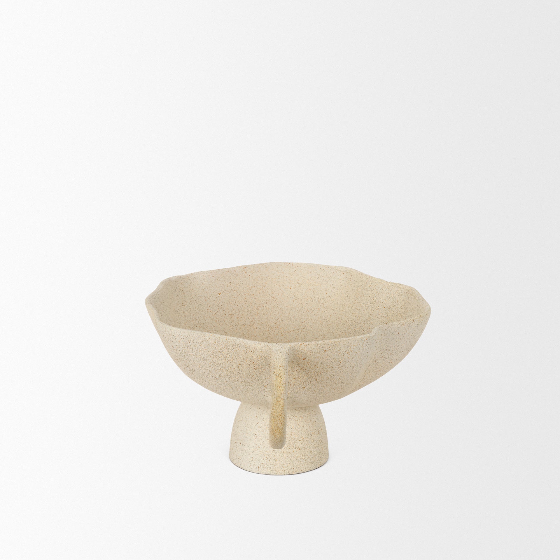 Radka Beige Textured Small Metal Decorative Bowl