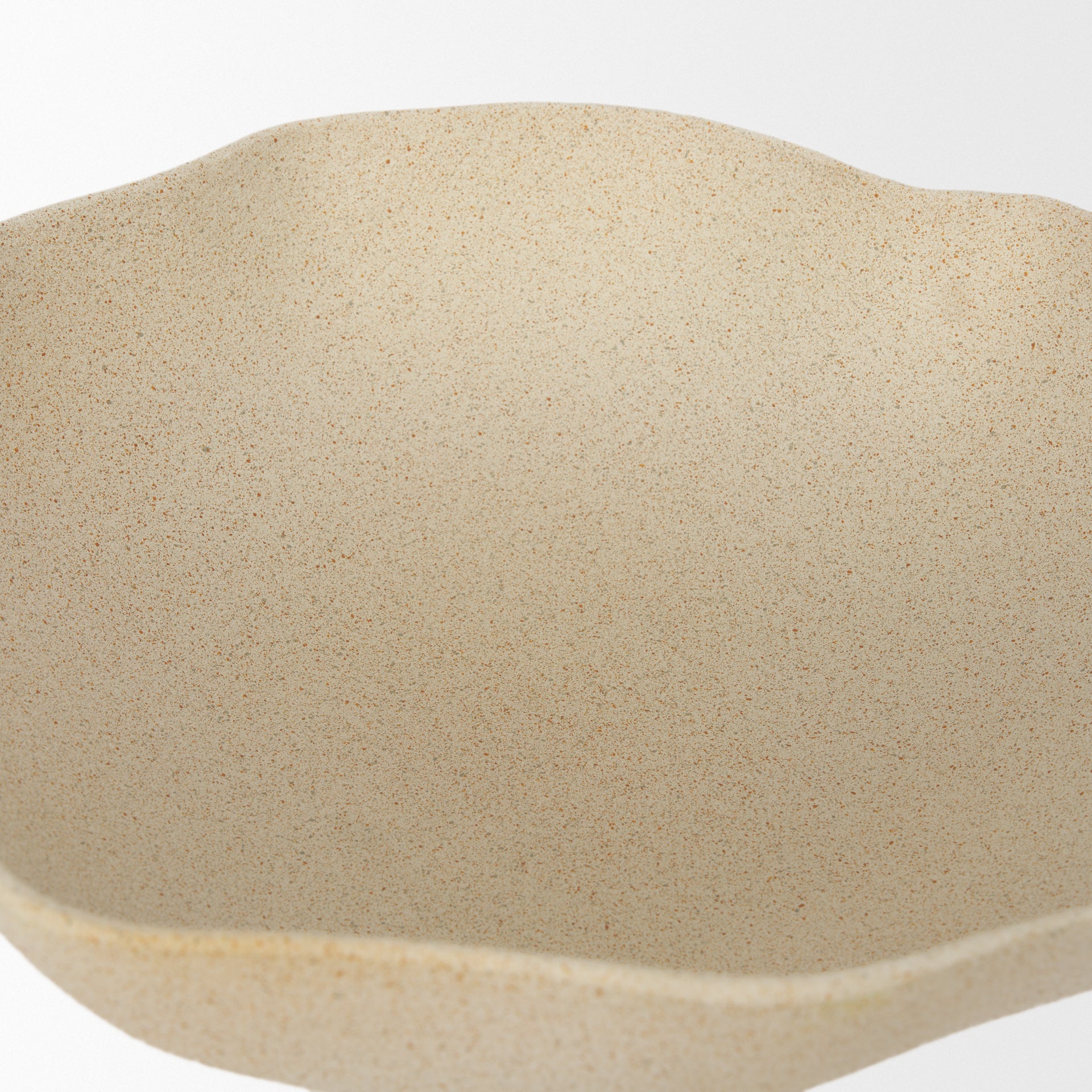 Radka Beige Textured Large Metal Decorative Bowl