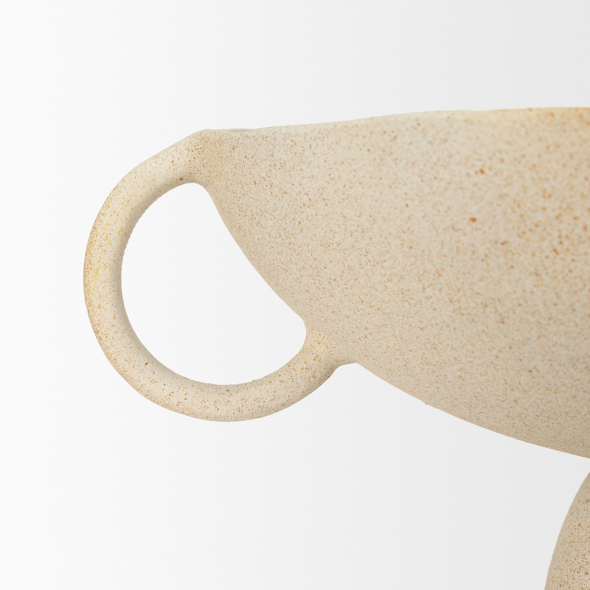 Radka Beige Textured Large Metal Decorative Bowl