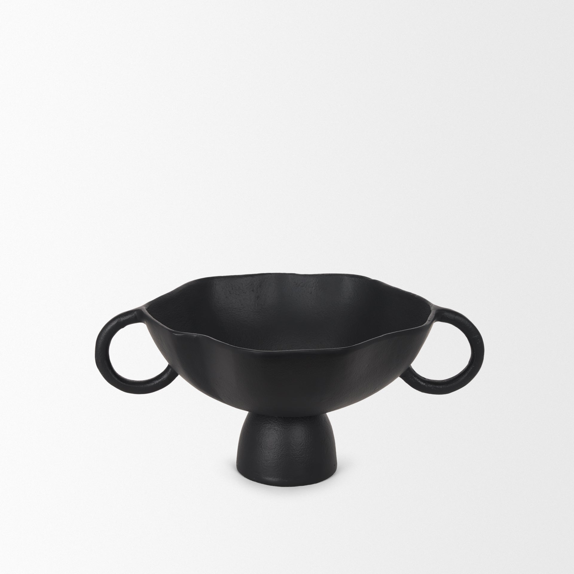 Radka Small Matte Black Metal Decorative Bowl - Central Designs