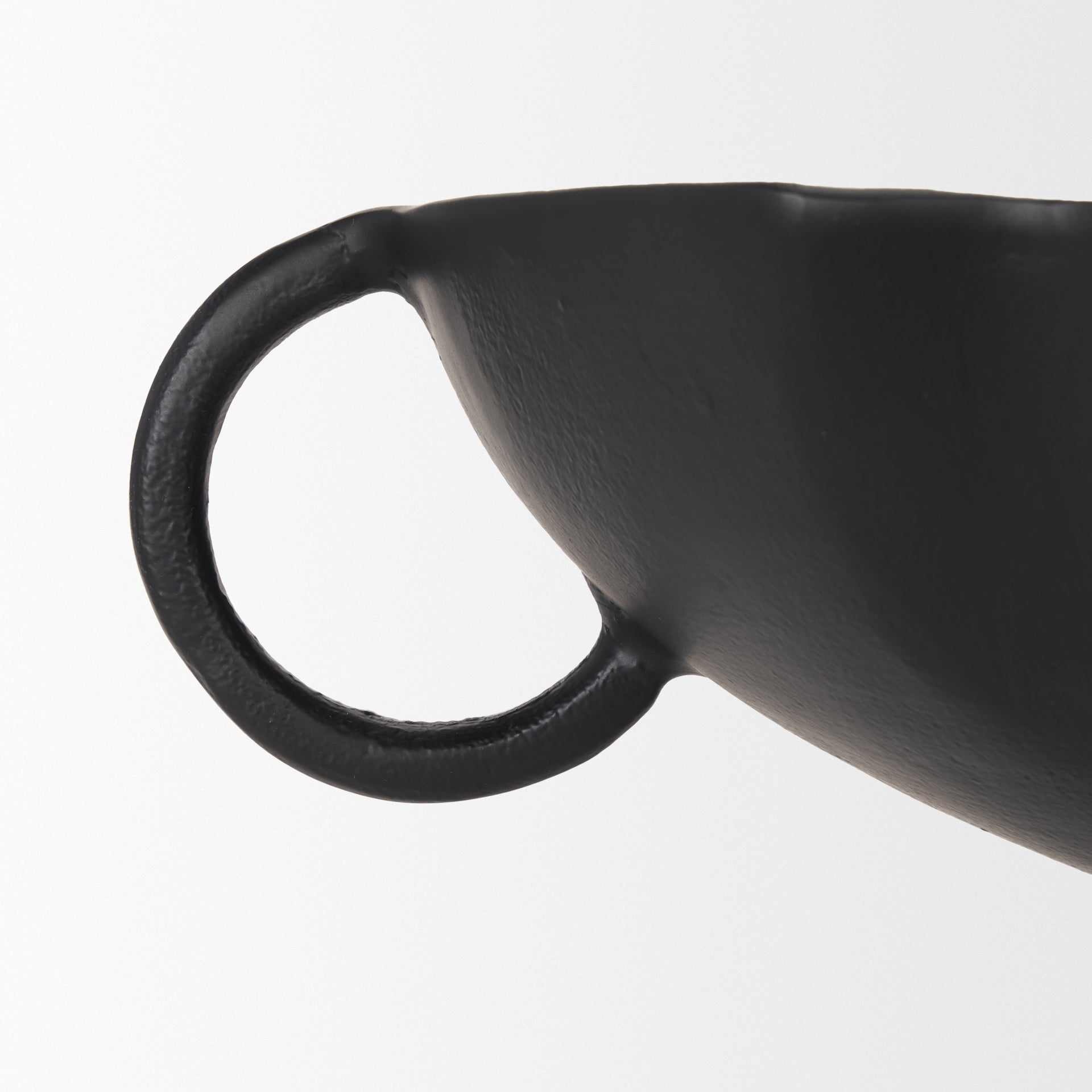 Radka Large Matte Black Metal Decorative Bowl