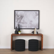 Elise Black Boucle Upholstered Storage Ottoman - Central Designs