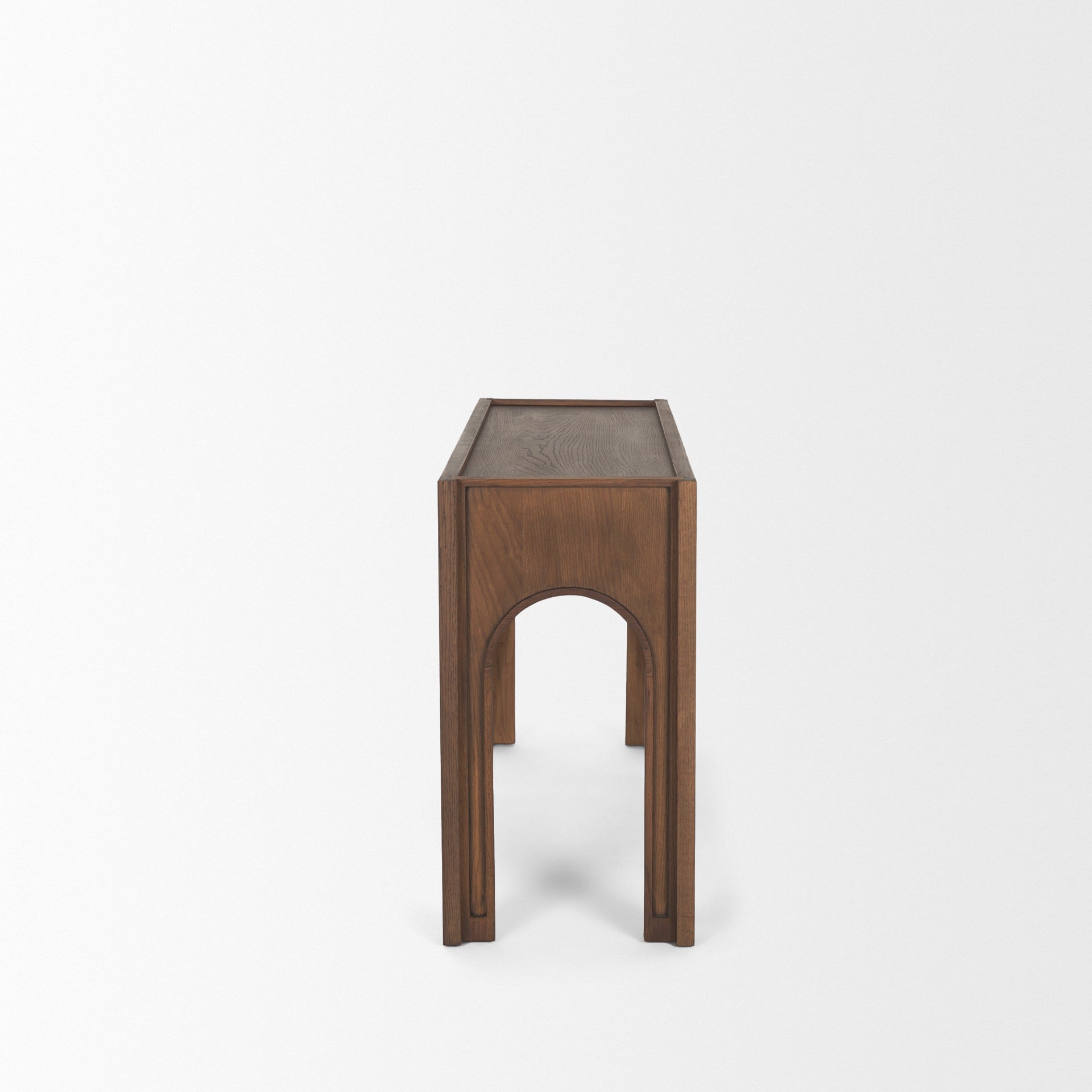 Laraya Dark Brown Wood Arched Console Table - Central Designs