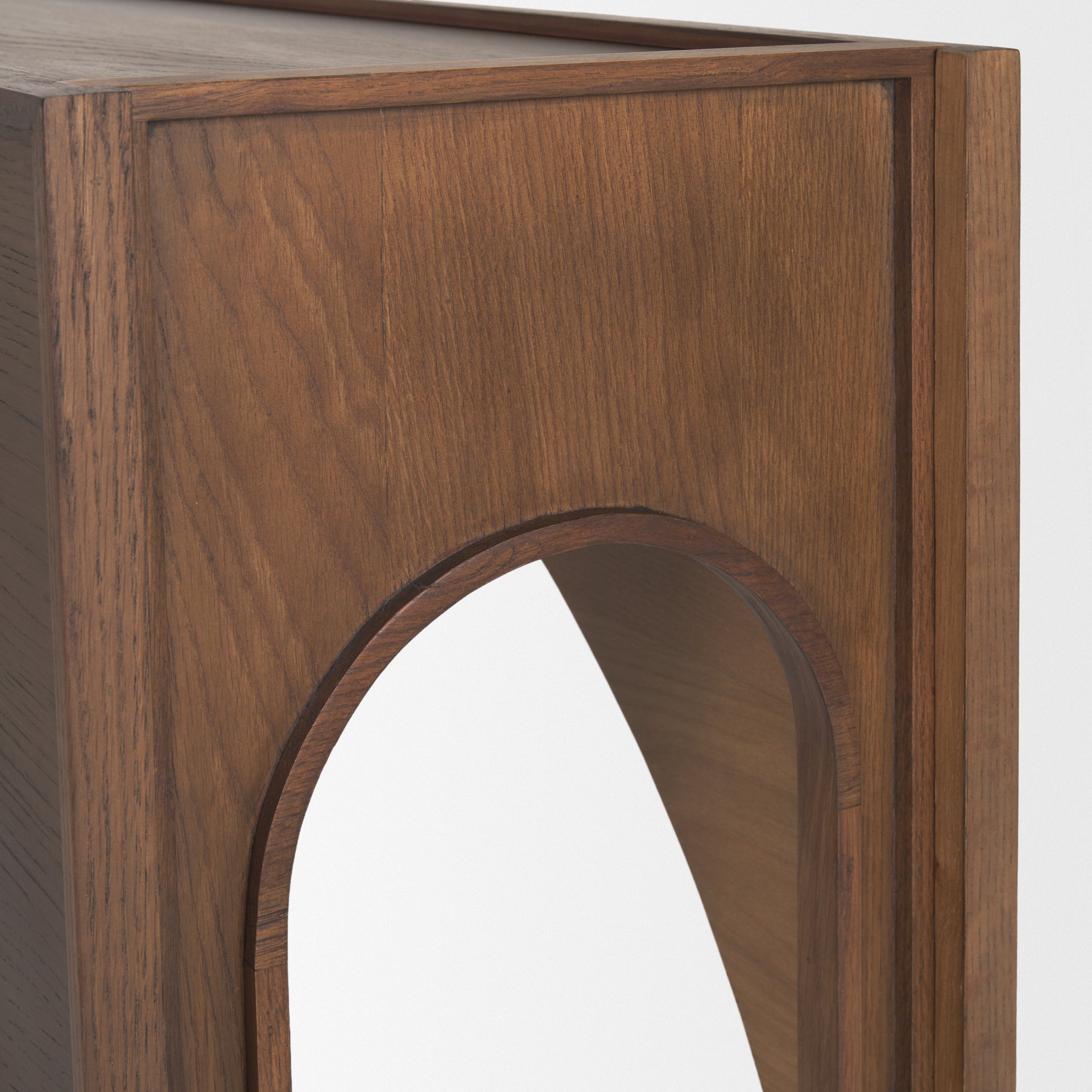Laraya Dark Brown Wood Arched Console Table - Central Designs