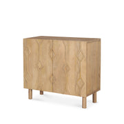 Heera Light Brown Diamond Motif w/ Shelf Accent Cabinet - Central Designs