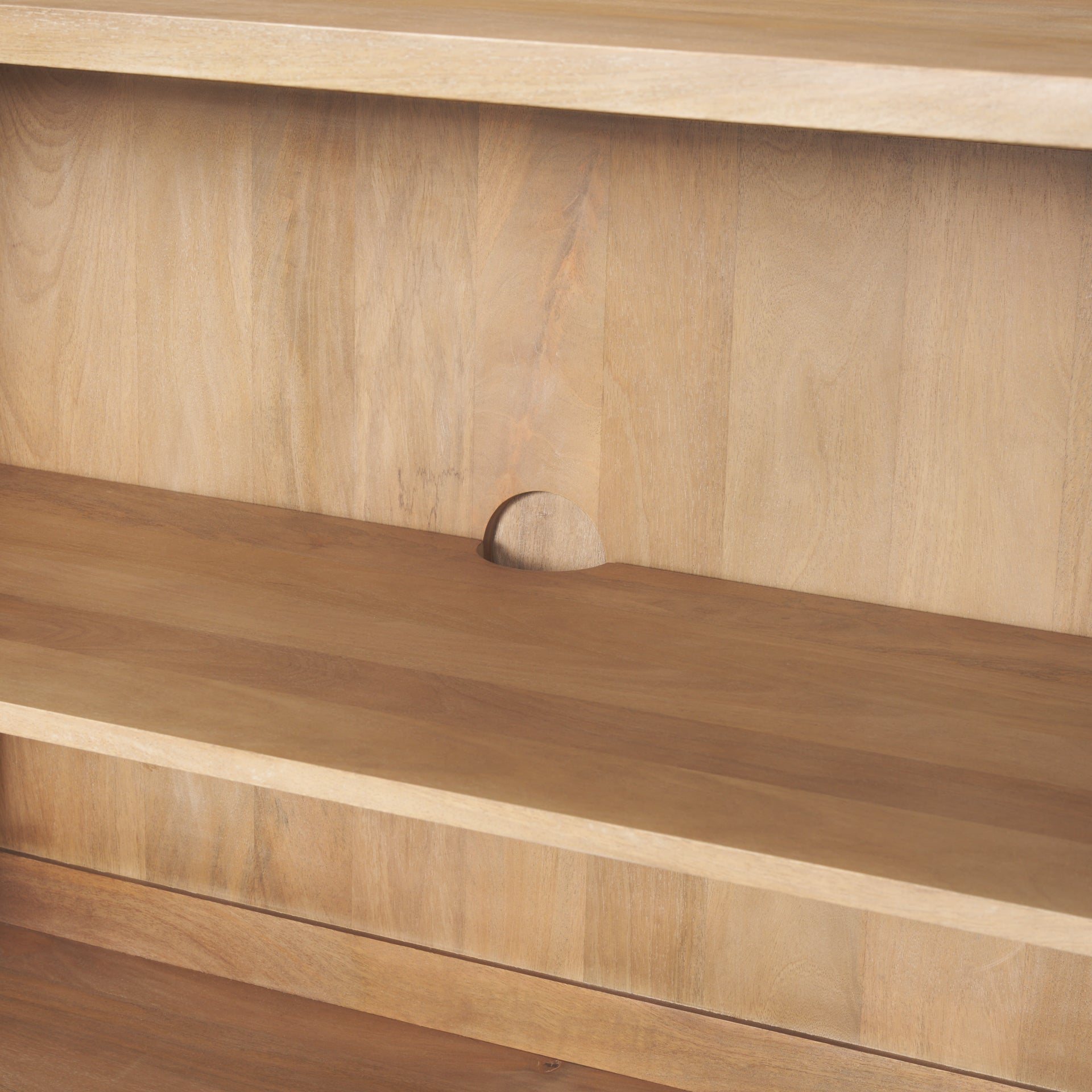 Heera Light Brown Diamond w/ Shelf Motif Sideboard - Central Designs