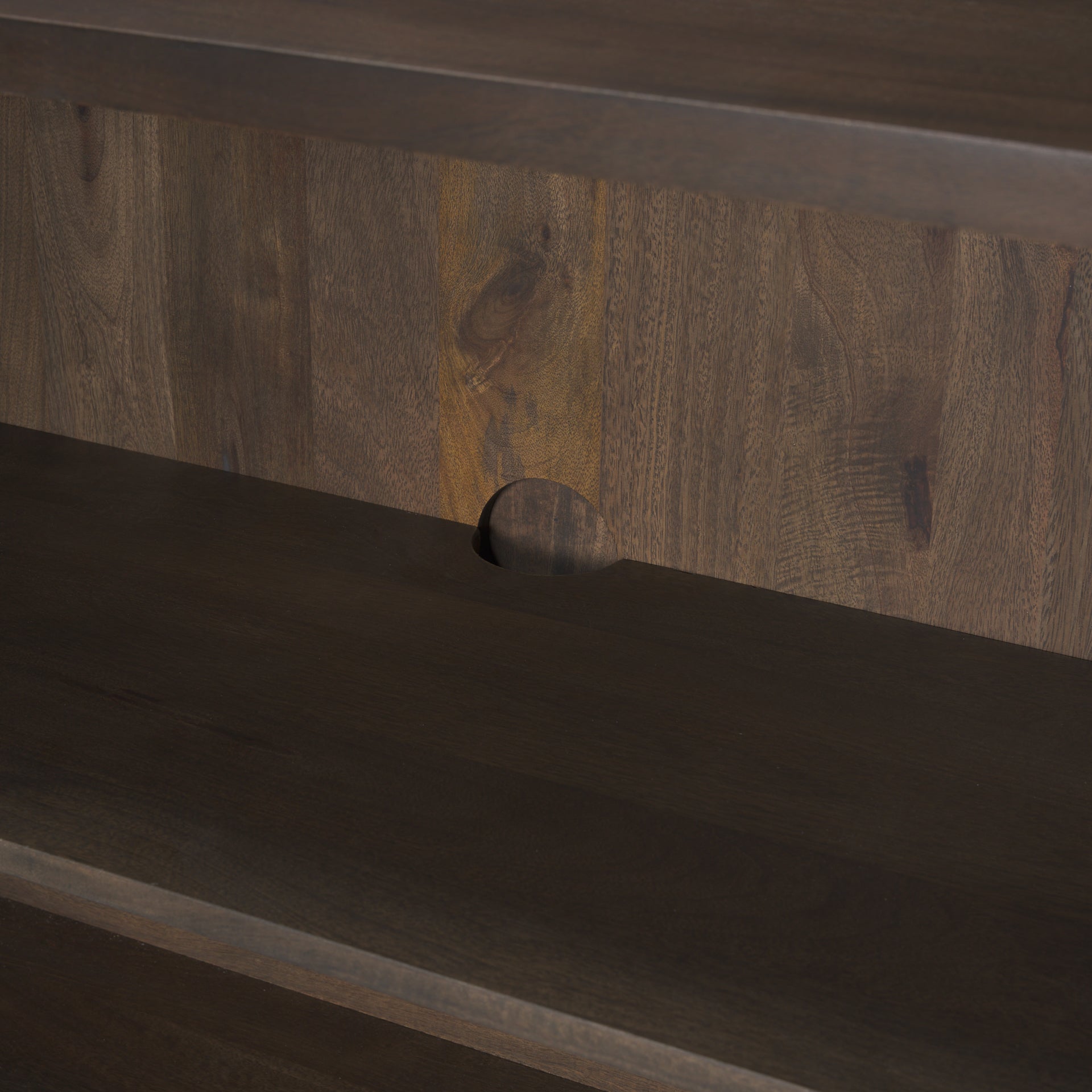 Heera Dark Brown Diamond Motif w/ Shelf Accent Cabinet - Central Designs