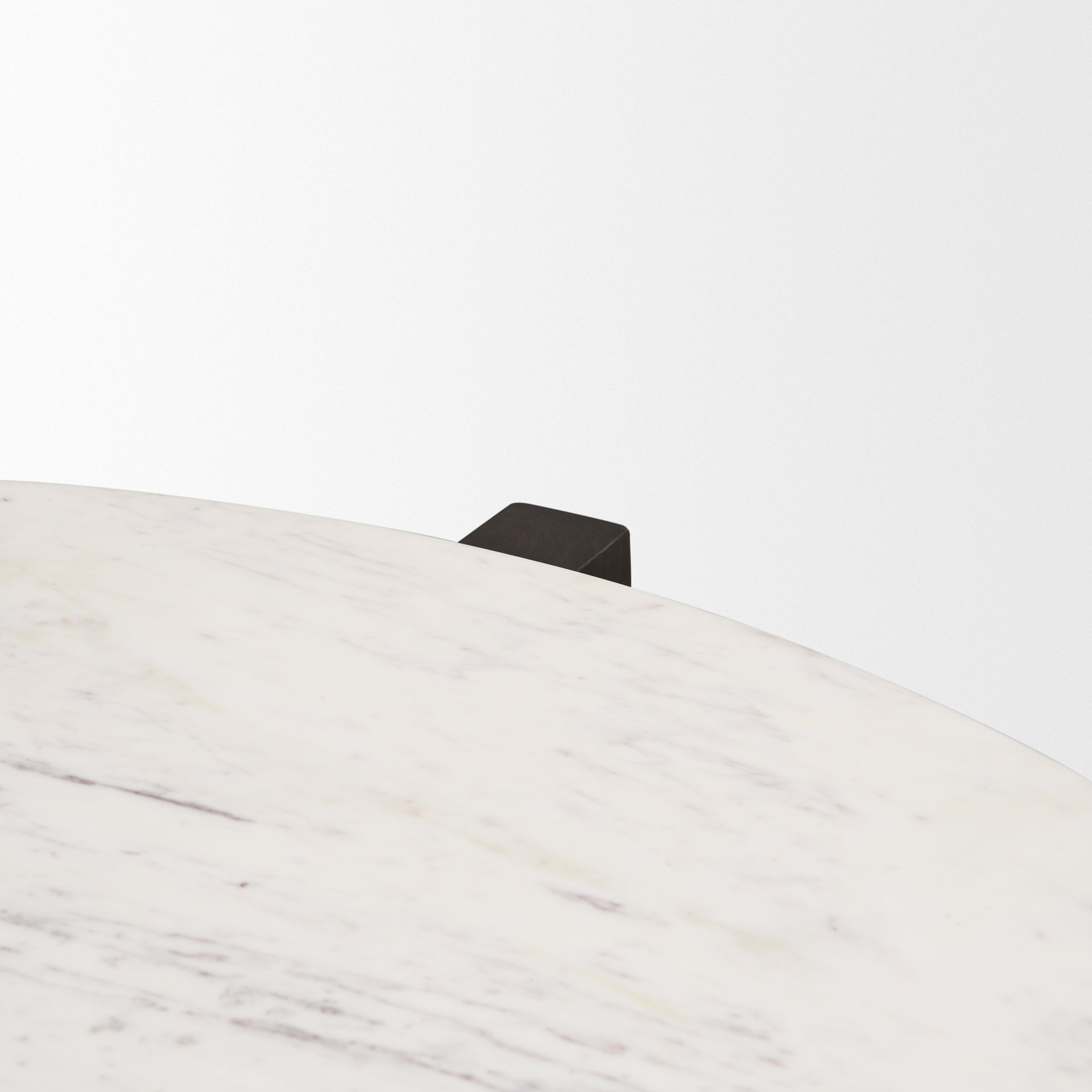 Bianca Dark Brown Wood w/ Marble Round Top Coffee Table - Central Designs