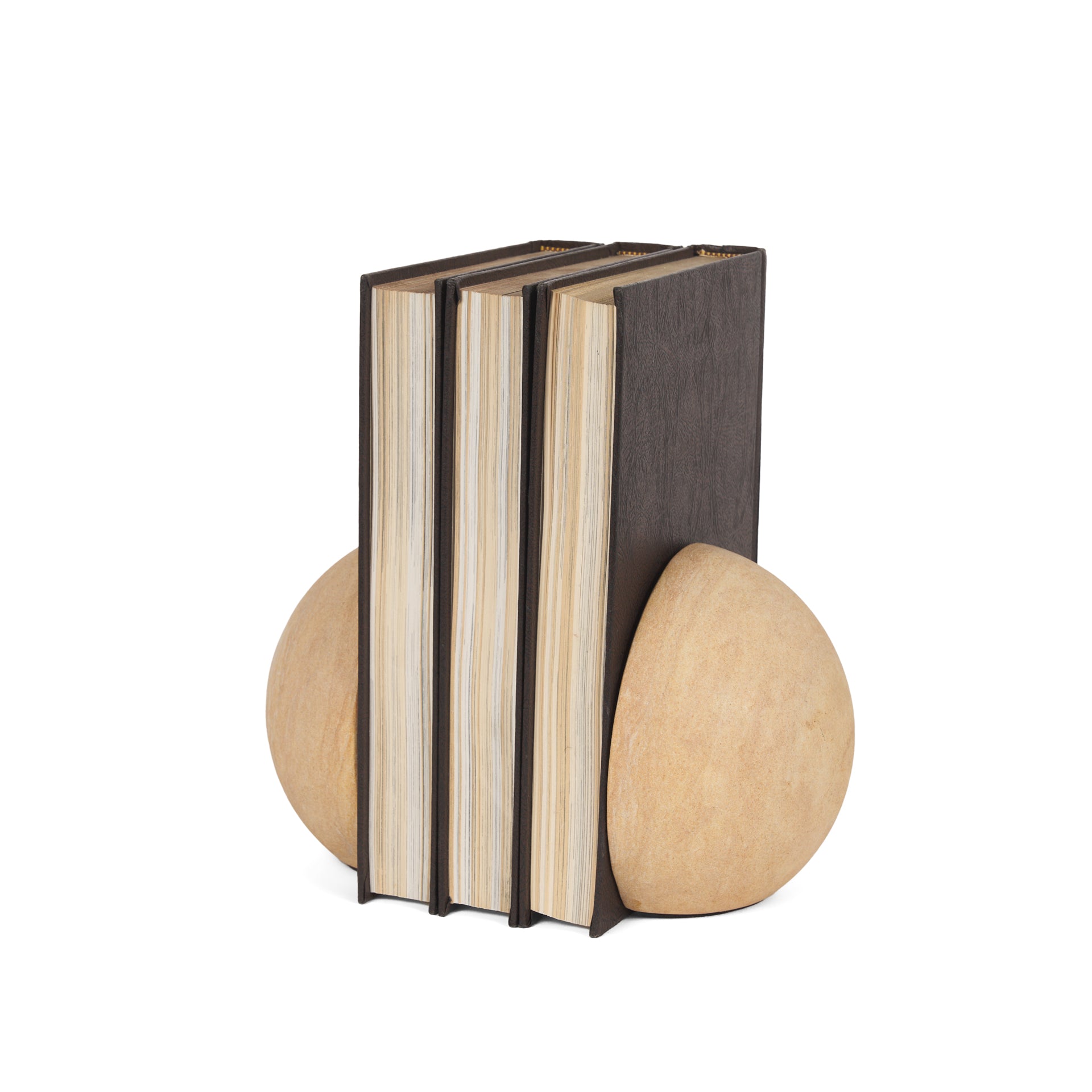 Rahmi Sandstone Orb Bookends - Central Designs