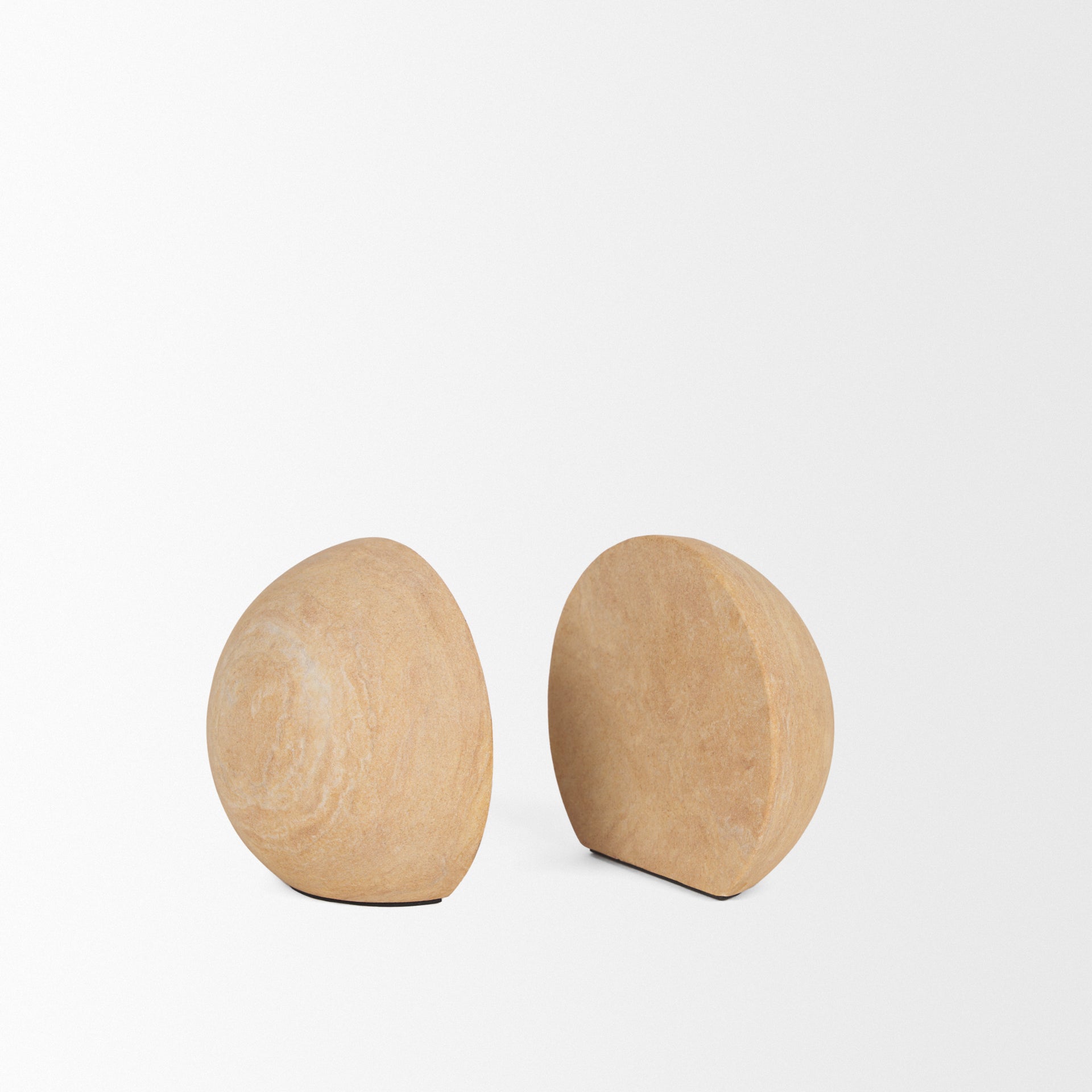 Rahmi Sandstone Orb Bookends - Central Designs