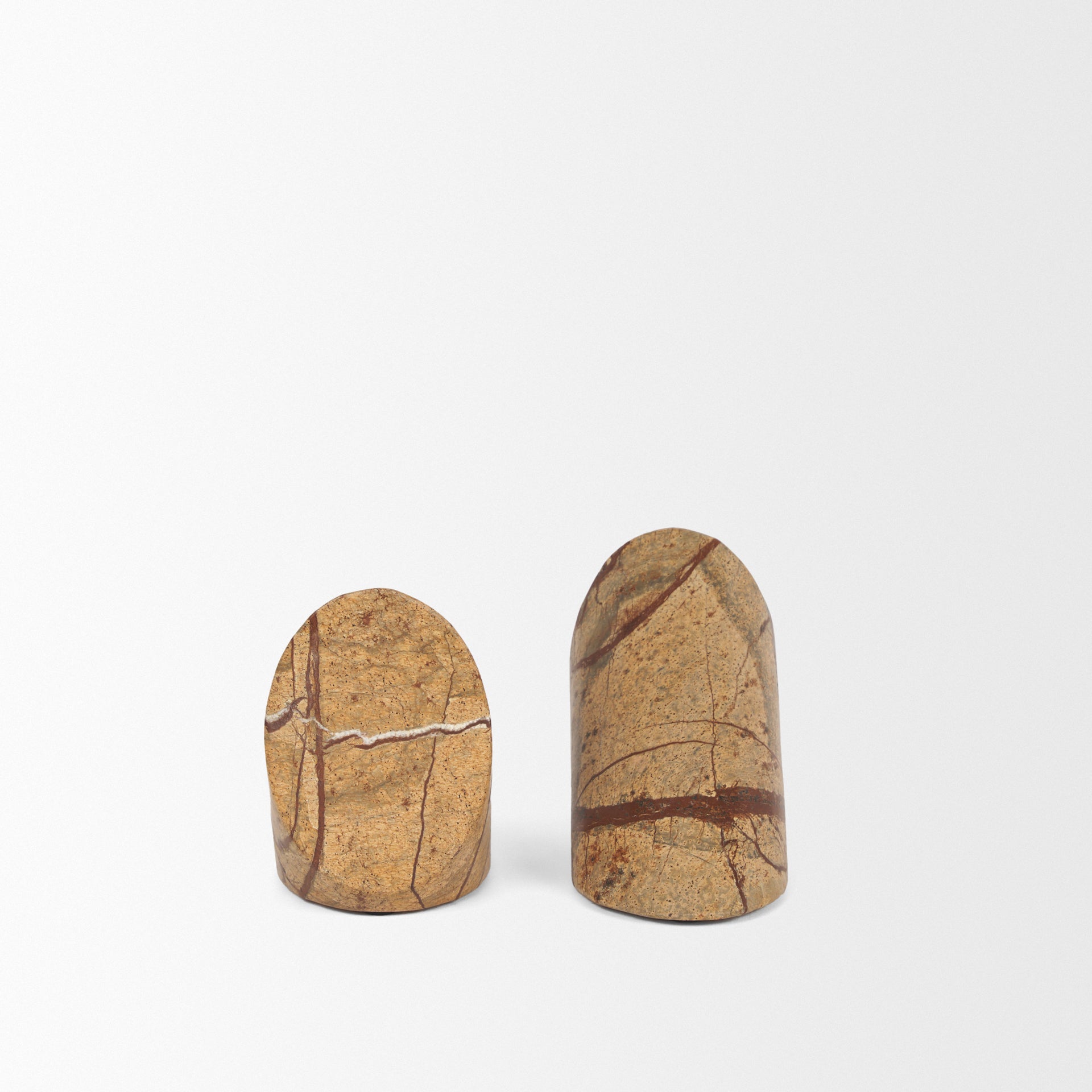 Rahima Brown Forest Marble Angled Bookends - Central Designs