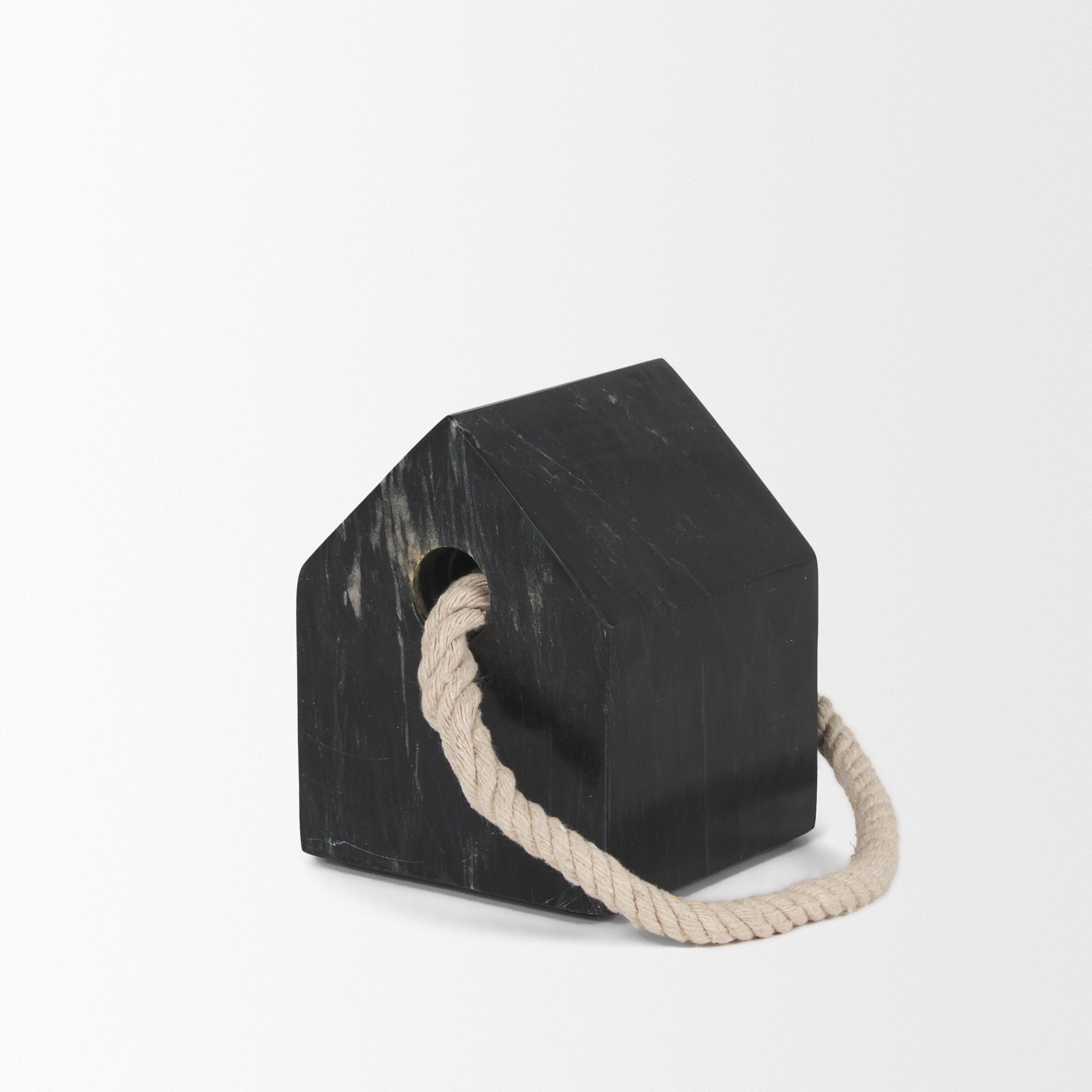 Raena Black Marble House Door Stopper - Central Designs