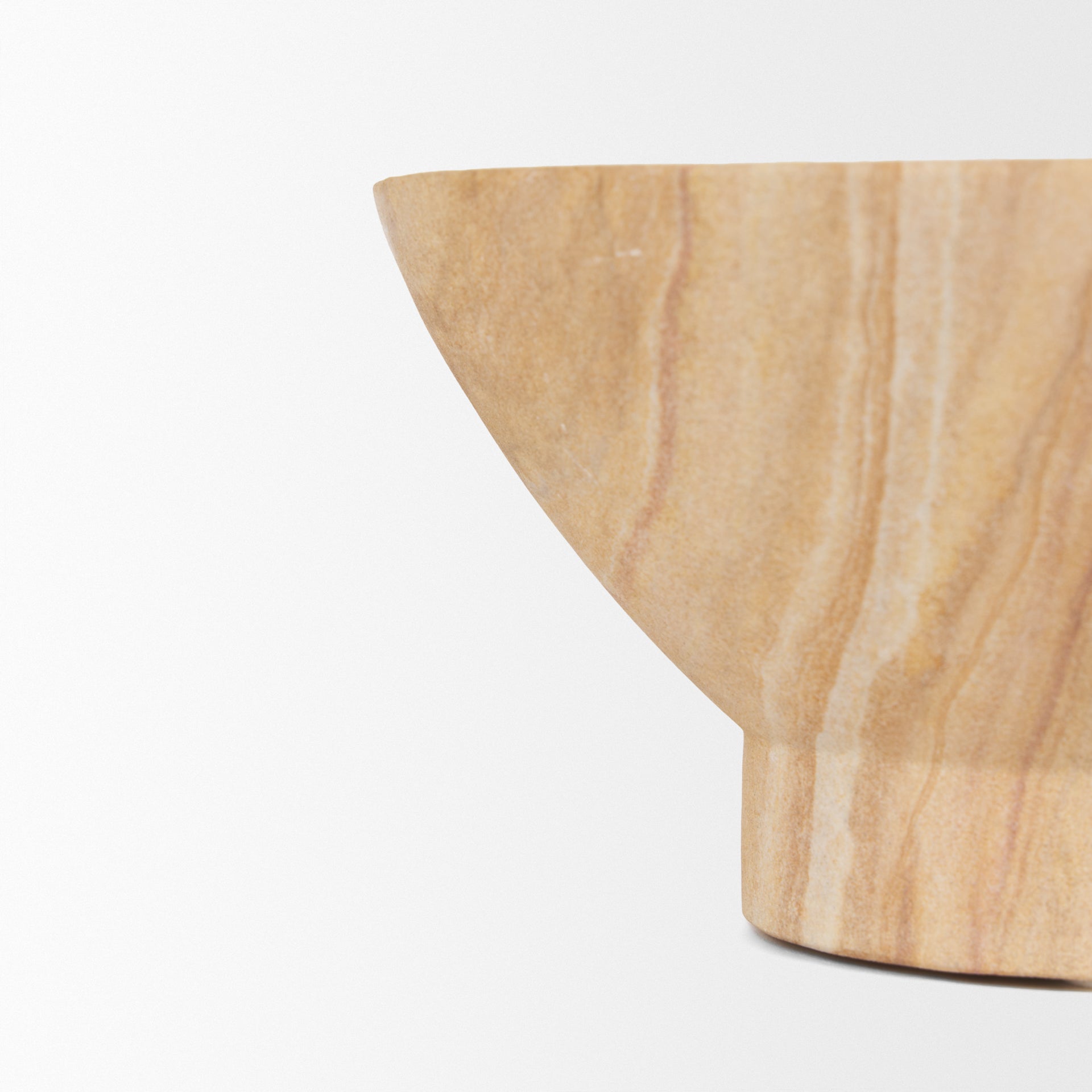 Ramira Beige Sandstone Decorative Pedestal Bowl - Central Designs