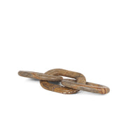Reinir Red - Brown Marble Chain Link Decorative Object - Central Designs